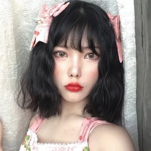 Curly Black Wig  Shoulder length Medium Short 